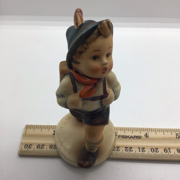 Vintage 1950’s Goebel Hummel Figurine School Boy Full Bee Backpack Bag Germany - Picture 7 of 11